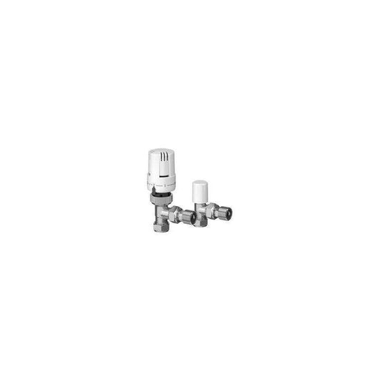 EPH TRV ANGLED & LOCKSHIELD PACK 15mm WHITE/CHROME EMTRV15