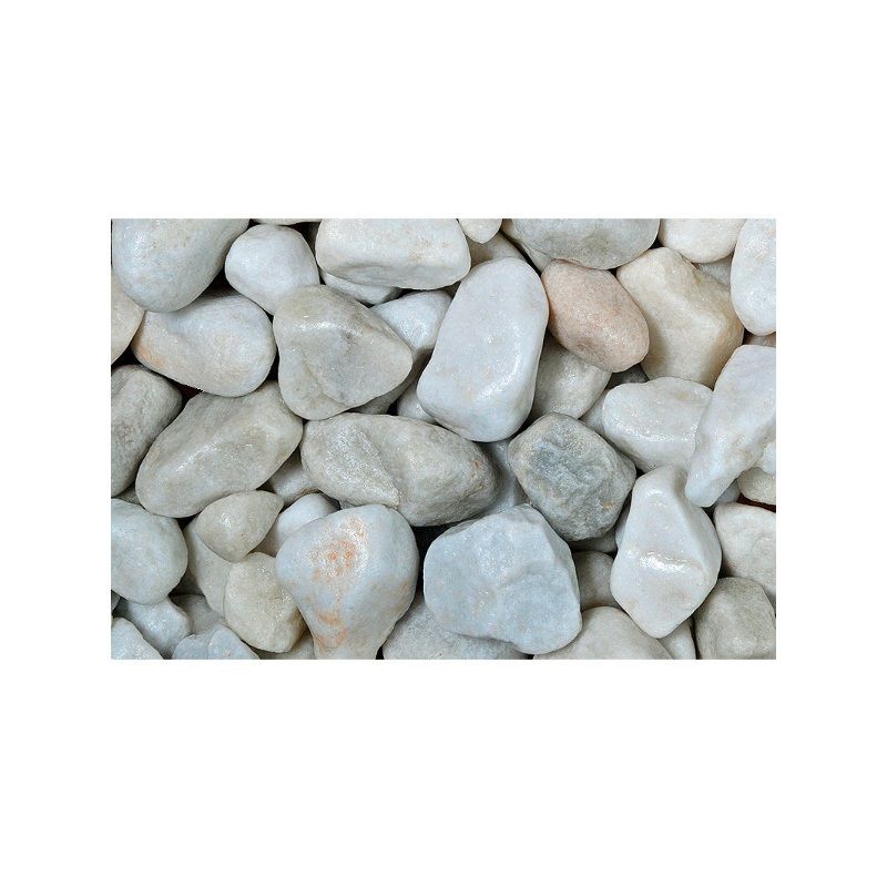 Border Big Bag White Marble Pebbles Including Bag
