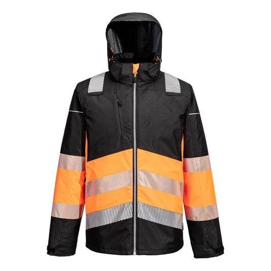PW3 Hi-Vis Class 1 Winter Jacket, 4XL, R, Orange/Black