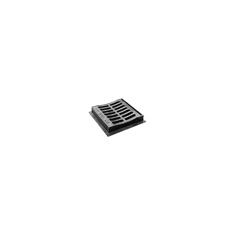 WREKIN (A114) 300 x 300 x 75mm D/IRON CAPTIVE HINGED & DISHED GRATE & FRAME B125 DGH0B3/3030