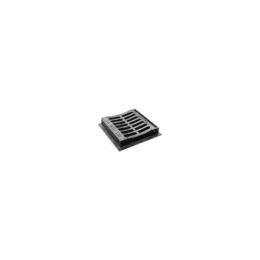 WREKIN (A114) 300 x 300 x 75mm D/IRON CAPTIVE HINGED & DISHED GRATE & FRAME B125 DGH0B3/3030