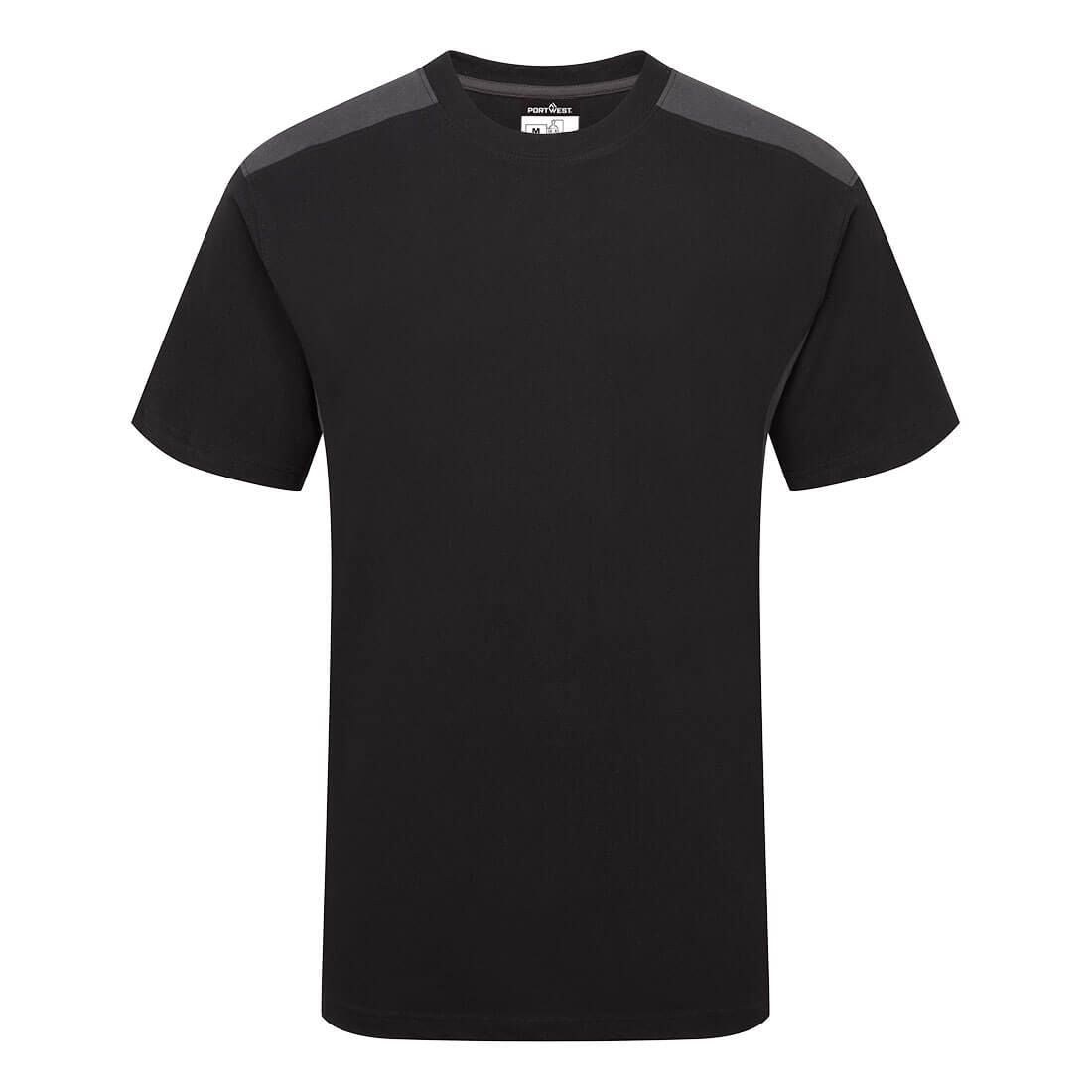 Two-Tone T-Shirt S/S, 4XL, R, Black/Grey