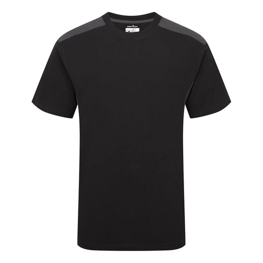 Two-Tone T-Shirt S/S, 4XL, R, Black/Grey