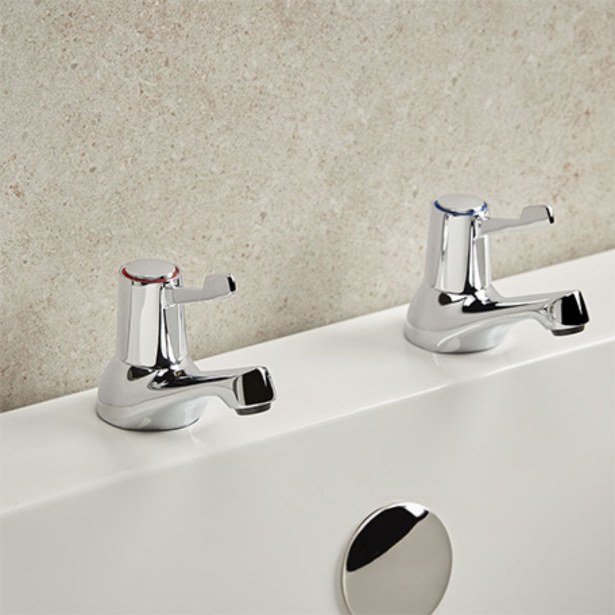 BRISTAN VAL23/4CCD LEVER CERAMIC DISC BATH TAPS C/W 3" LEVERS (PAIR) CHROME