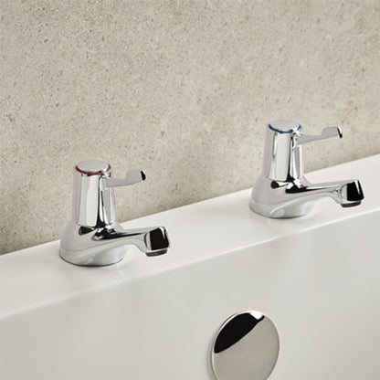 BRISTAN VAL23/4CCD LEVER CERAMIC DISC BATH TAPS C/W 3" LEVERS (PAIR) CHROME