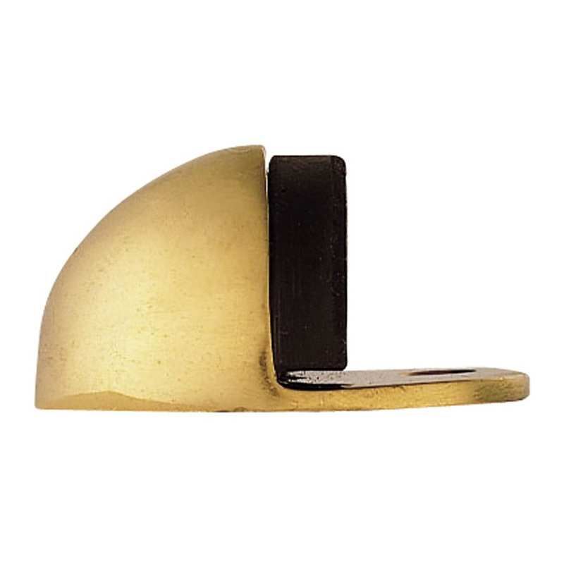BRASS OVAL FLOOR MOUNTED DOOR STOP AA20/BP