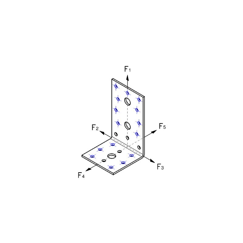 EXPAMET L/D ANGLE BRACKET GALVANISED 100 x 60 x 60mm AB1006060