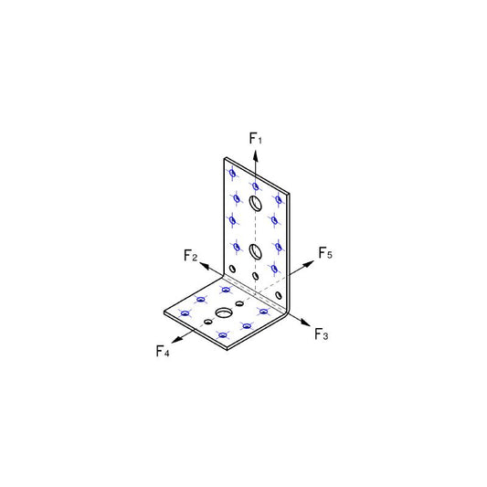 EXPAMET L/D ANGLE BRACKET GALVANISED 100 x 60 x 60mm AB1006060