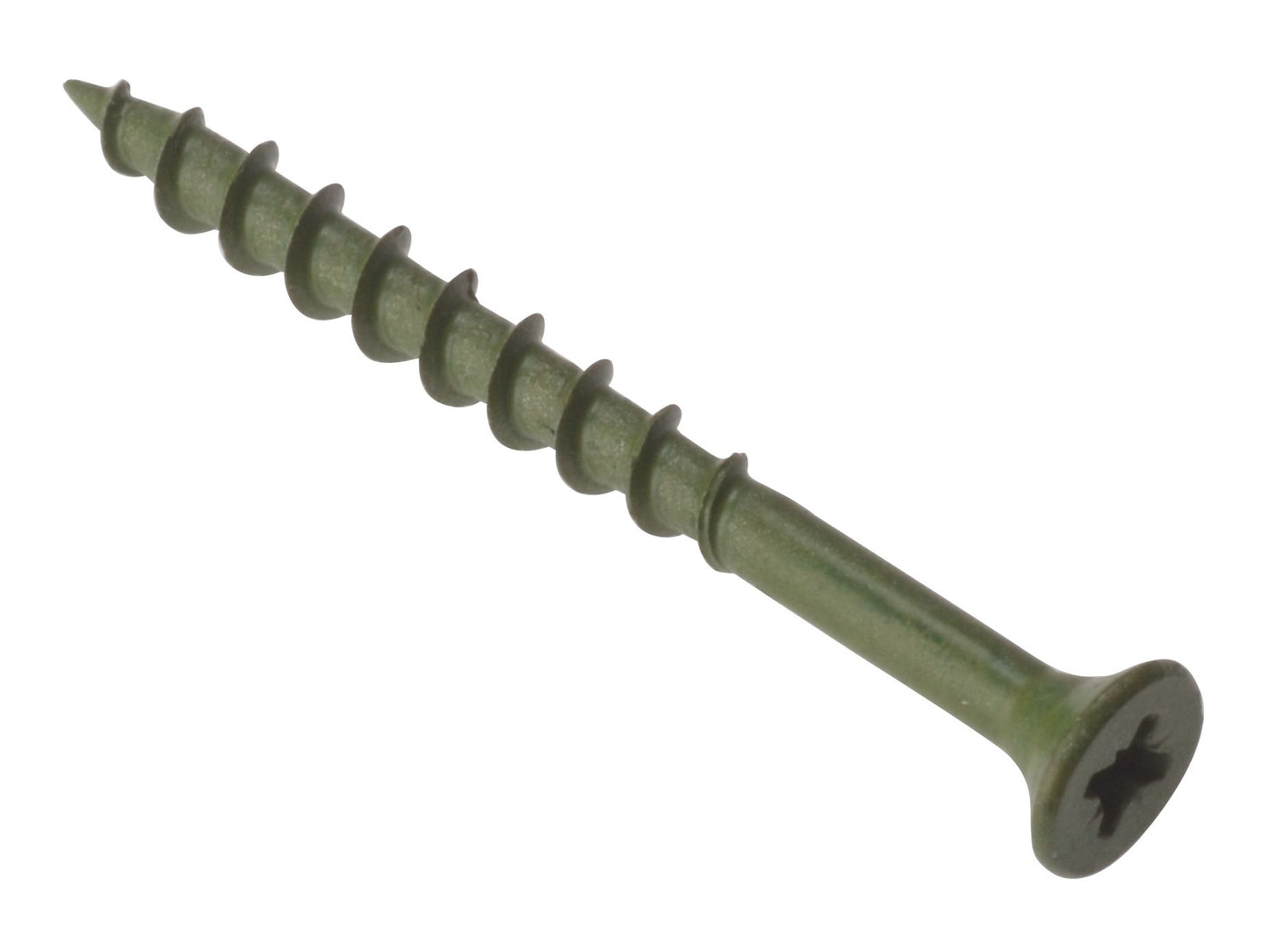 FORGEFIX FORDS4555 POZI DECKING SCREWS 4.5 x 55mm GREEN (PACK 200)