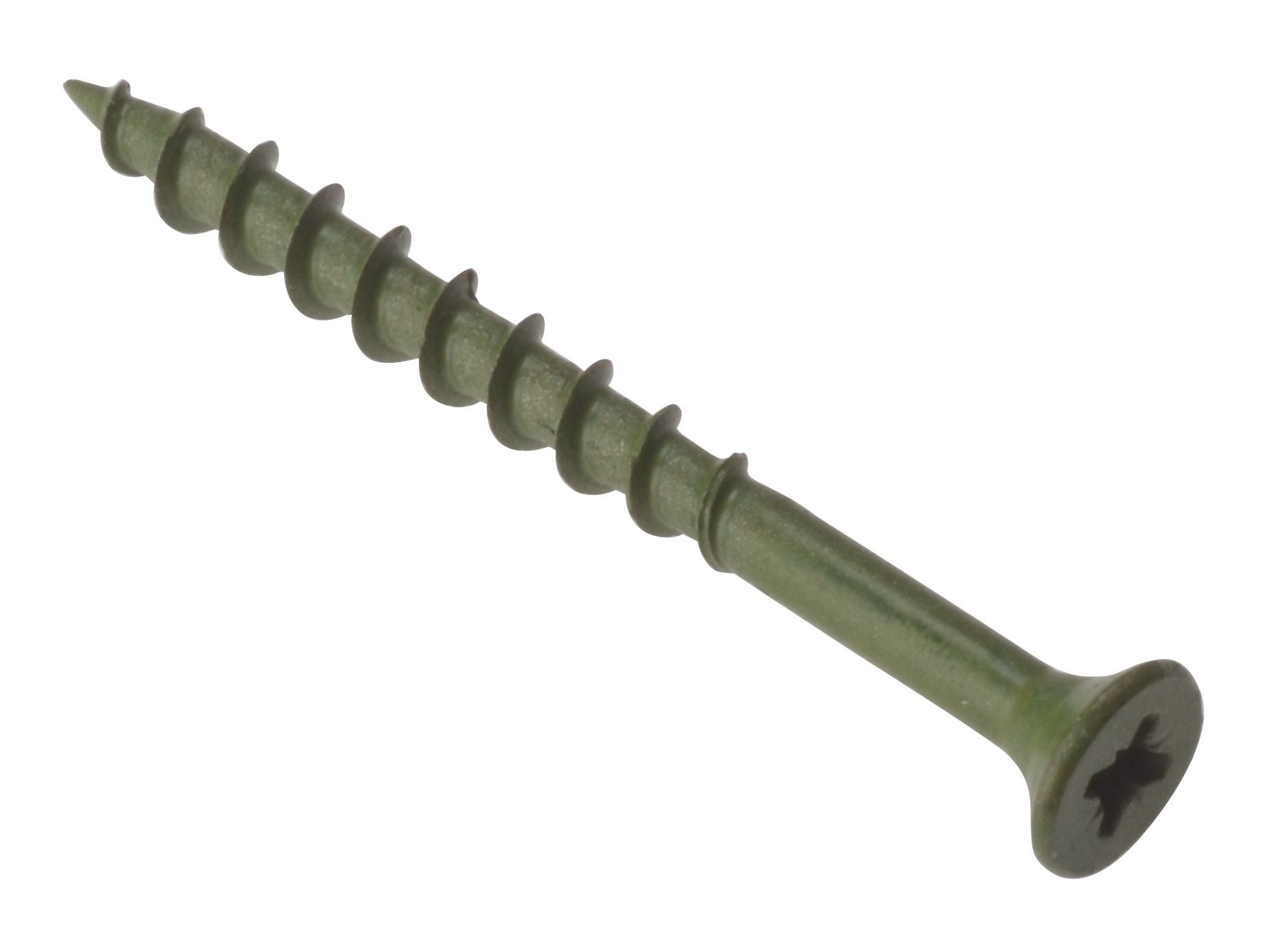 FORGEFIX FORDS4555 POZI DECKING SCREWS 4.5 x 55mm GREEN (PACK 200)