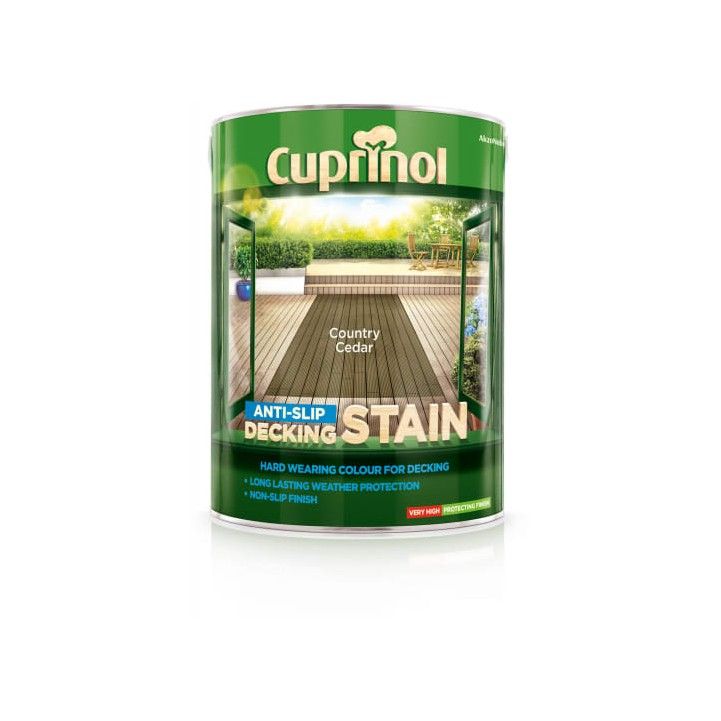 CUPRINOL ANTI-SLIP DECKING STAIN 5l COUNTRY CEDAR 5097039
