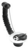 EMBRASS PEERLESS SINK COMBI OVERFLOW WASTE CENTRE SCREW 1.1/2" CHROME (BLACK) 200486