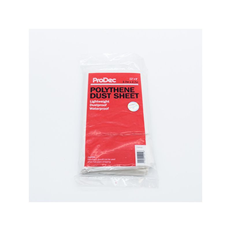 RODO PDPY001 PRODEC CLEAR POLYTHENE DUST SHEET 12 x 9'