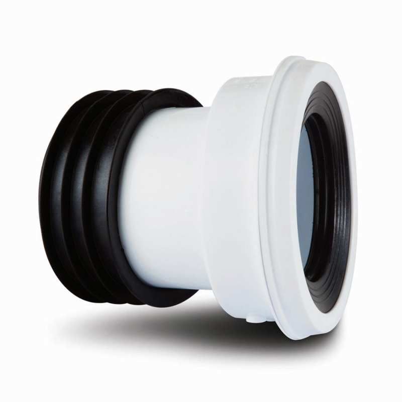 POLYPIPE KWIKFIT WC CONNECTOR 104deg x 110mm WHITE SK44