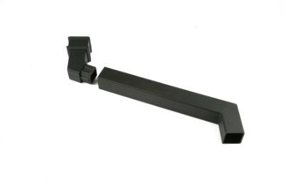 BRETT CAST IRON STYLE SQUARE DOWNPIPE ADJUSTABLE OFFSET KIT (150-455mm) BLACK BR5000CI