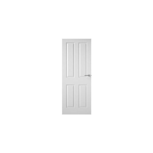 Premdor Moulded 4 Panel Textured Fireshield Fd30 Door 6'6 x 2'6 1981 x 762 x 44mm