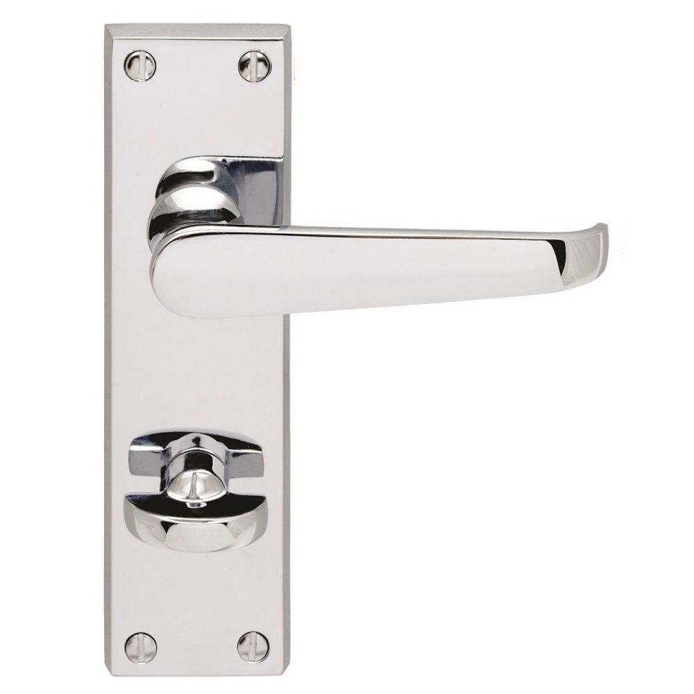CHROME PLATED VICTORIAN FLAT BATHROOM HANDLES CBV30WCCP/RP
