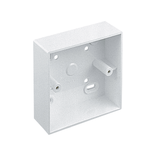 M/TUFFLEX MSSB17WH BOX 1GANG 44mm SQ CORNERS