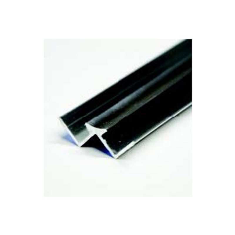 FREEFOAM GEOPANEL ALUMINIUM INTERNAL CORNER 2.4m x 7.6mm BRIGHT SILVER CHROME GET9AICSI