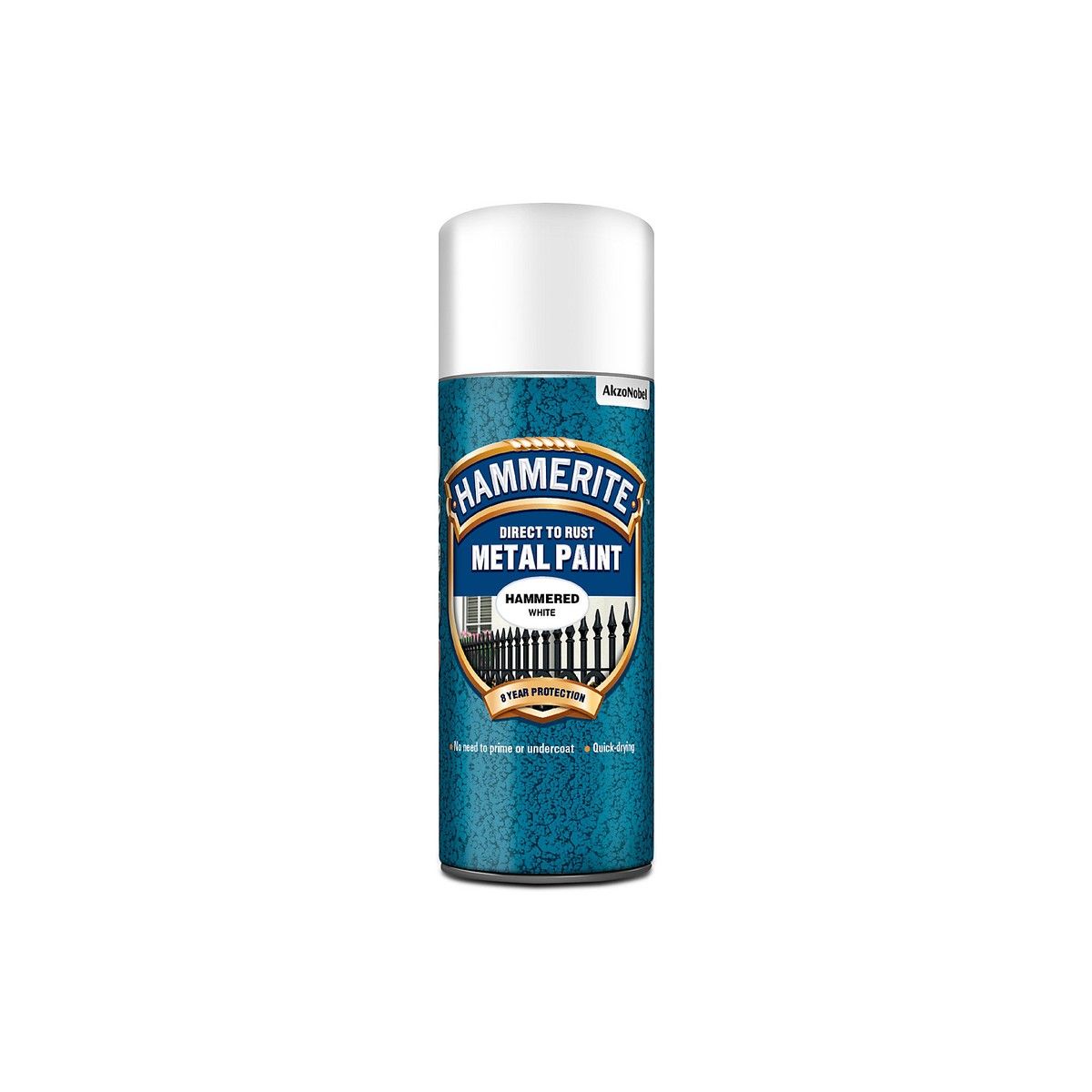 HAMMERITE 400ML AEROSOL HAMMERED FINISH DIRECT TO RUST METAL PAINT WHITE 5084784
