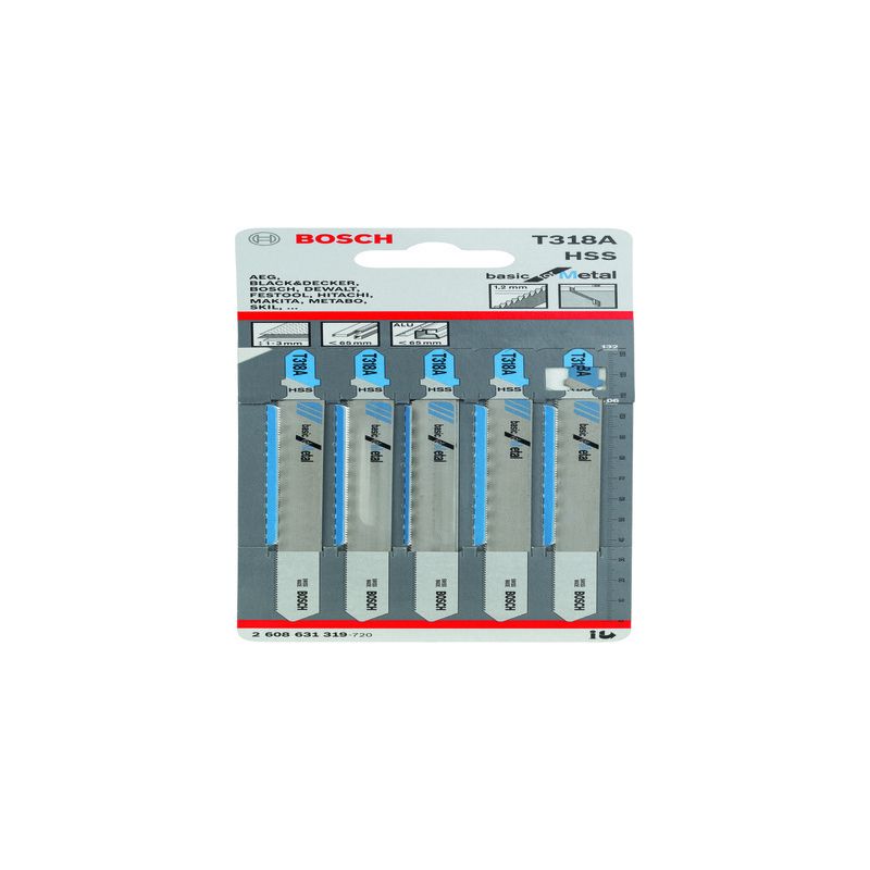 BOSCH 2608636705 PACK OF 5 T321AF JIGSAW BLADES