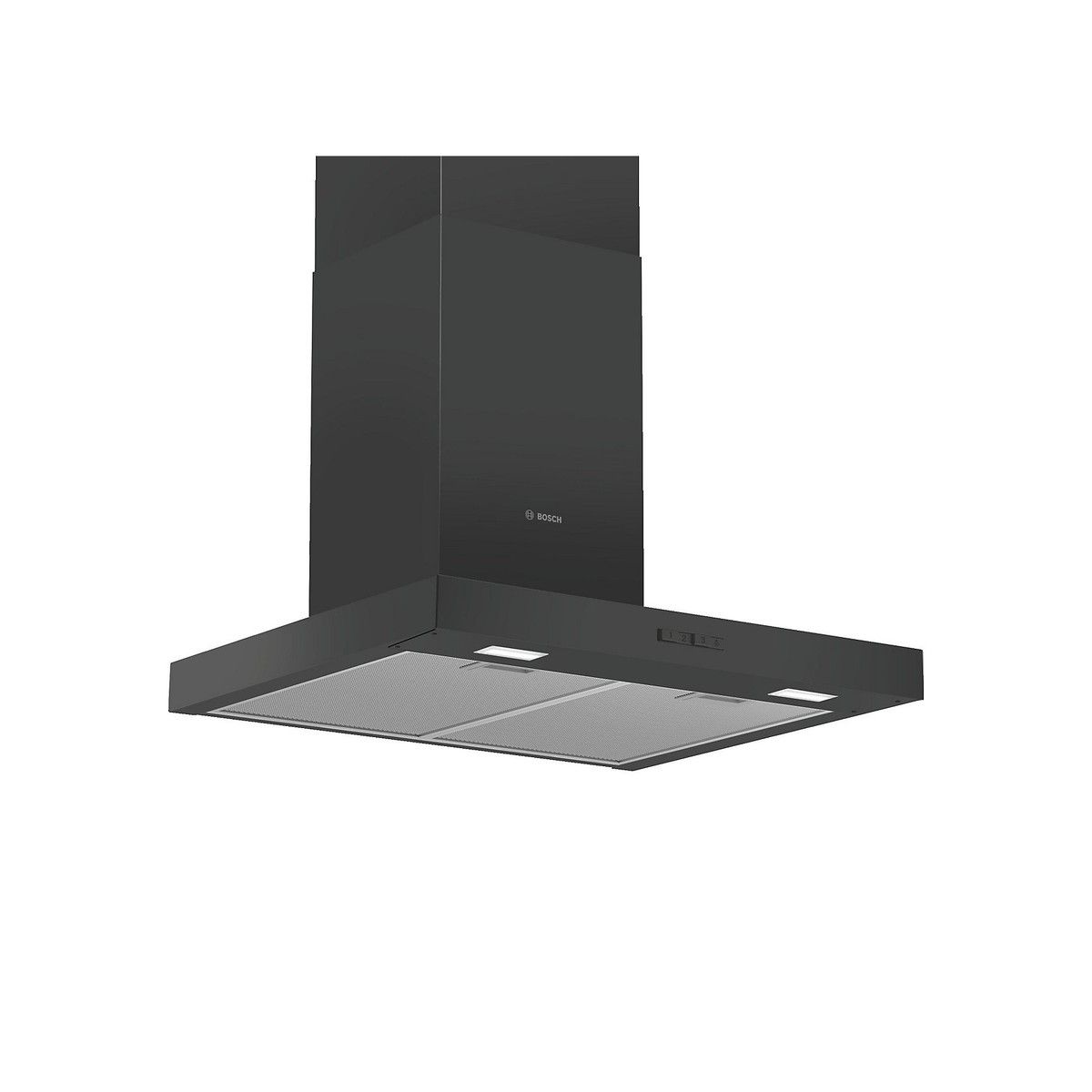 BOSCH DWB66BC60B SERIES 2 WIDE BOX DESIGN 3 SPEED C/W LED LIGHT BOX CHIMNEY HOOD 600mm BLACK
