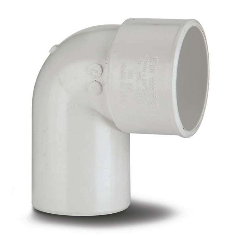 POLYPIPE MUPVC CONVERSION BEND 40mm x90deg MU221 MU221W WHITE