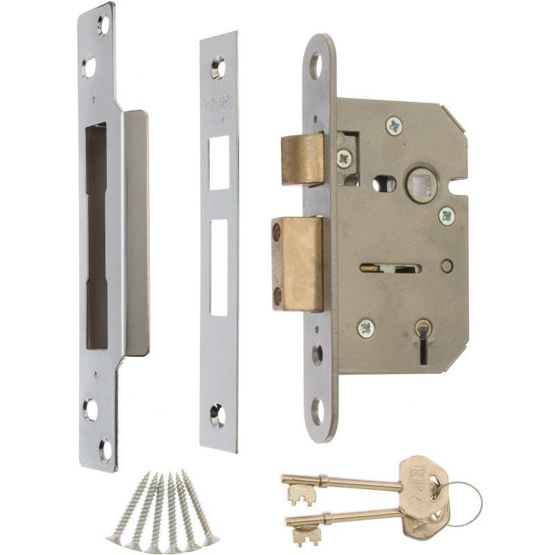 ERA 5 LEVER VISCOUNT SASHLOCK 63mm SATIN VISI PACK 202-52A