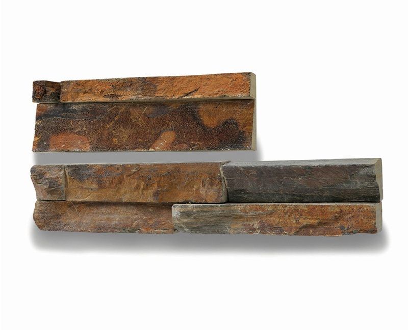 PAVESTONE SLATE STACK CLADDING RUSTY 390 x 75mm (PER M2) 03360043