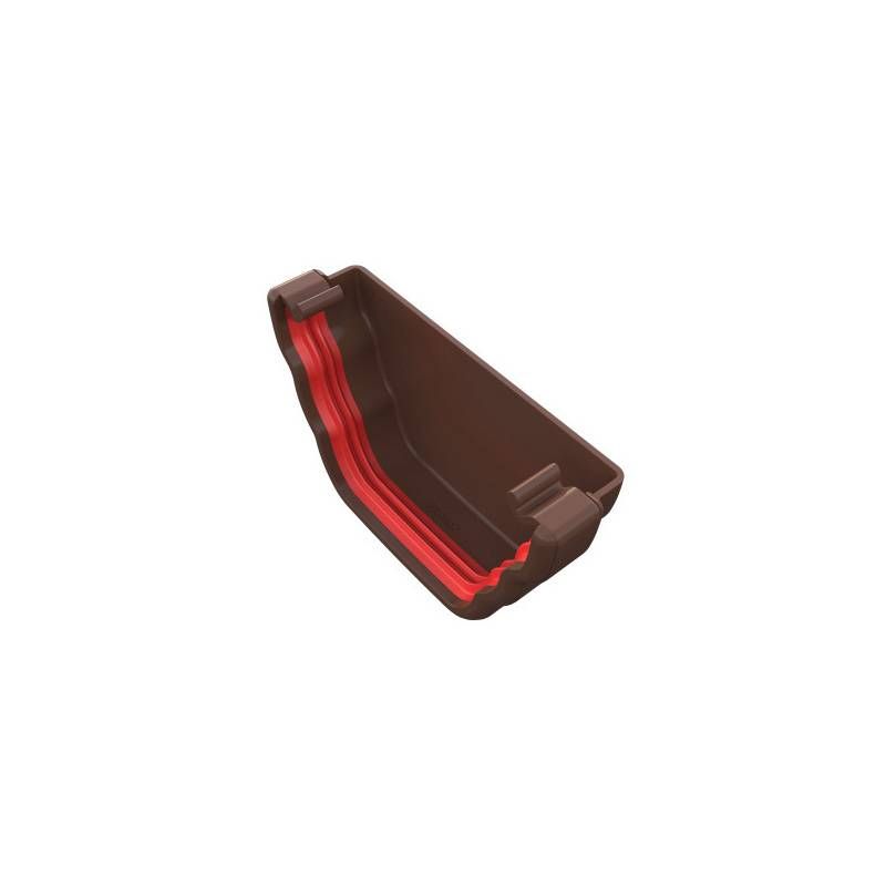 FREEFLOW OGEE STOP END EXTERNAL LEATHER BROWN FRO607LB