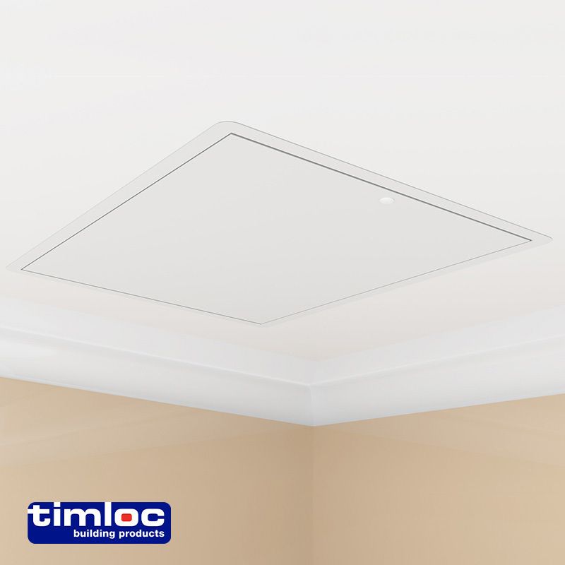 TIMLOC 1 HOUR FIRE RATED STEEL LOFT ACCESS DOOR 542 x 630mm WHITE Z8003