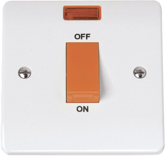 CLICK CMA201 1-GANG 2-POLE COOKER SWITCHED & NEON 45a
