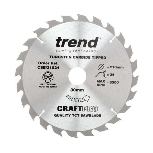 TREND CSB/21024 CRAFT SAW BLADE 210MM X 24T X 30MM
