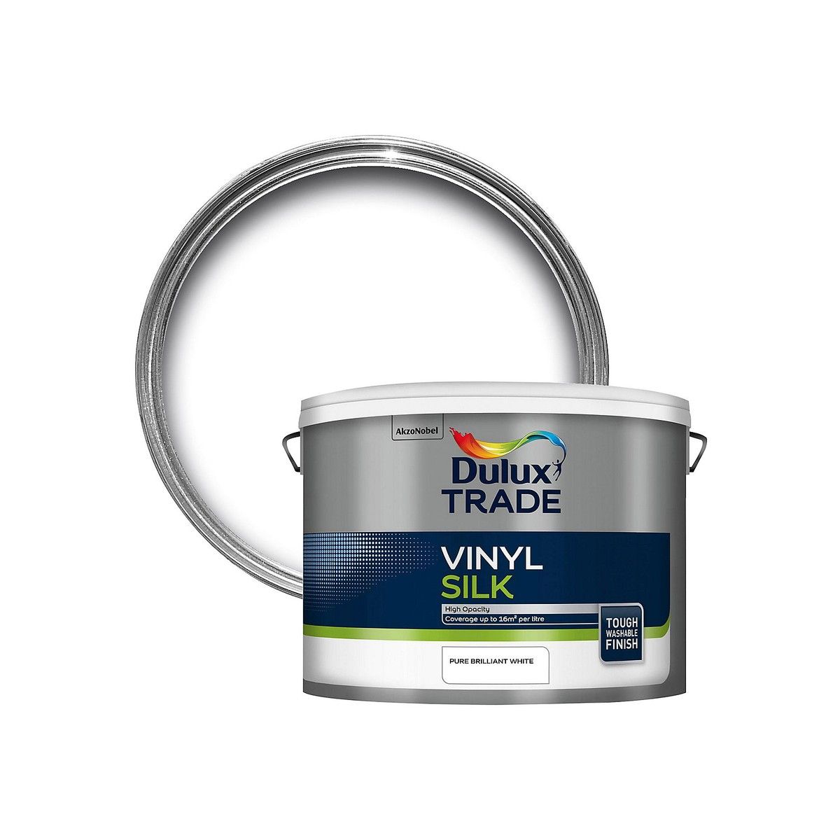 DULUX TRADE VINYL SILK 10l PURE BRILLIANT WHITE 5082932