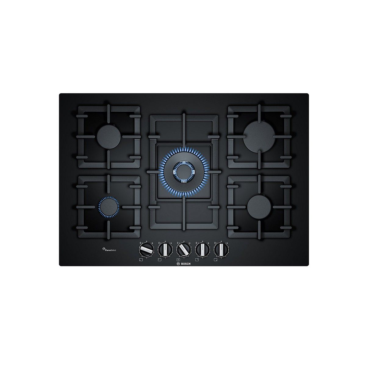 BOSCH PPQ7A6B90 SERIES 6 GAS HOB BLACK GLASS