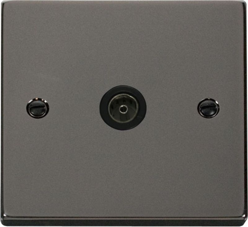 CLICK VPBN065BK 1G SINGLE COAX OUTLET BLK NICKEL