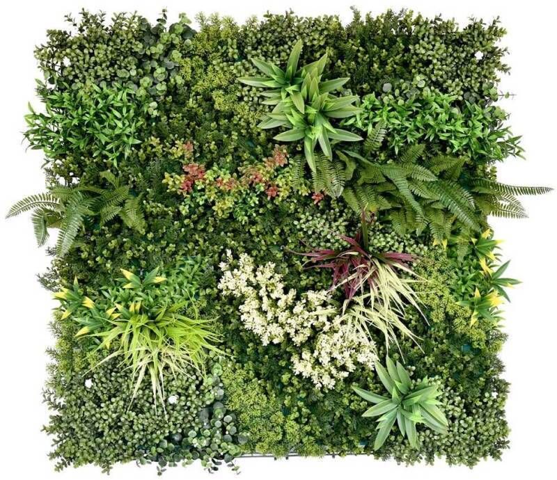 COMPLETE COMPOSITE INDOOR & OUTDOOR ARTIFICIAL GREEN WALL 1000 x 1000mm DESIGN B CCGWB