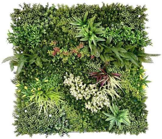 COMPLETE COMPOSITE INDOOR & OUTDOOR ARTIFICIAL GREEN WALL 1000 x 1000mm DESIGN B CCGWB