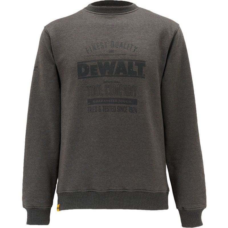 DEWALT DELAWARE GREY CREW NECK SWEATSHIRT EXTRA EXTRA LARGE