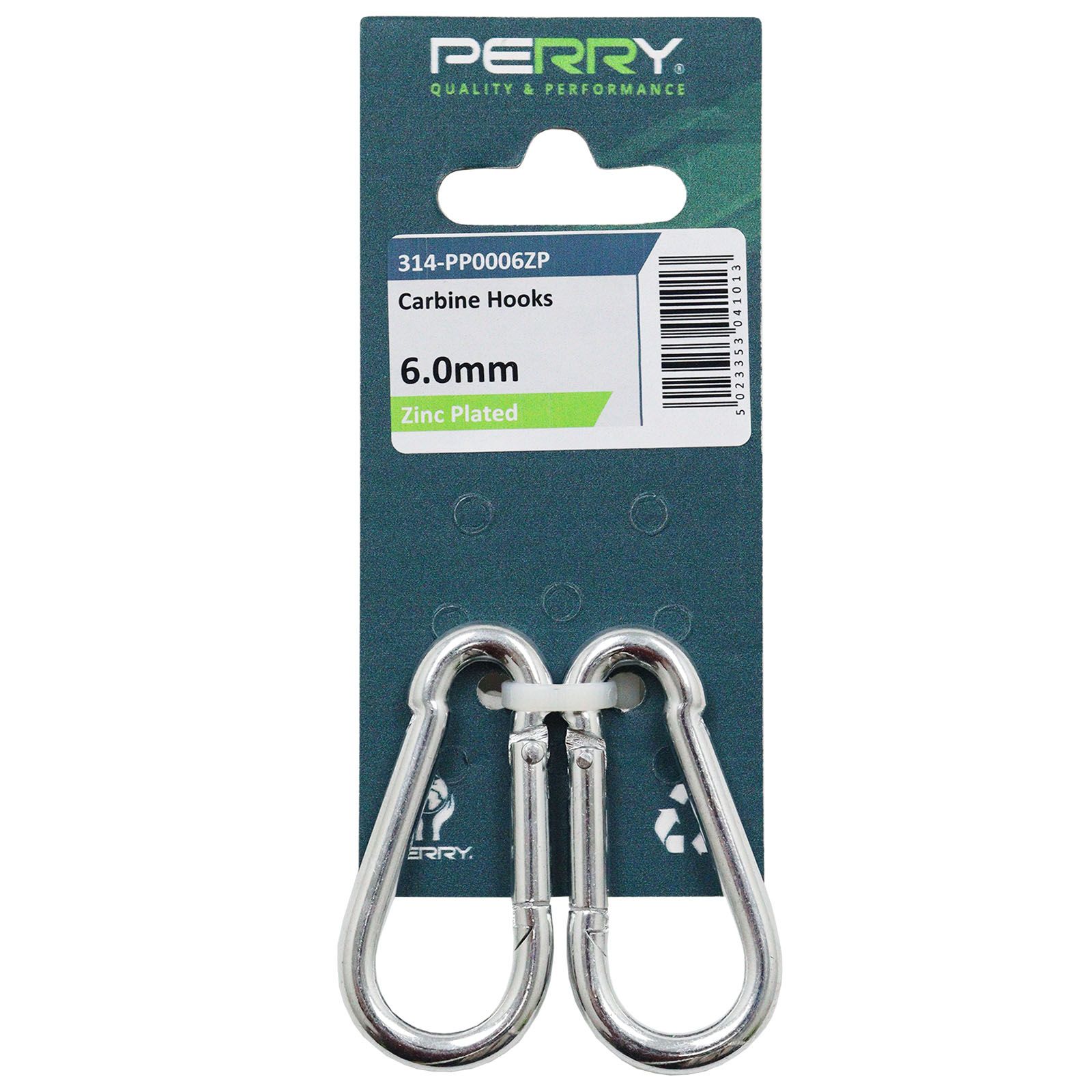 No 314 BRIGHT ZINC PLATED CARBINE HOOKS PREPACKED 9mm 314-PP0009ZP