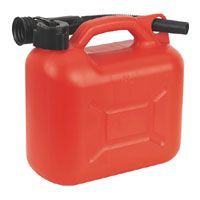 5l RED PLASTIC PETROL CAN M5LRP
