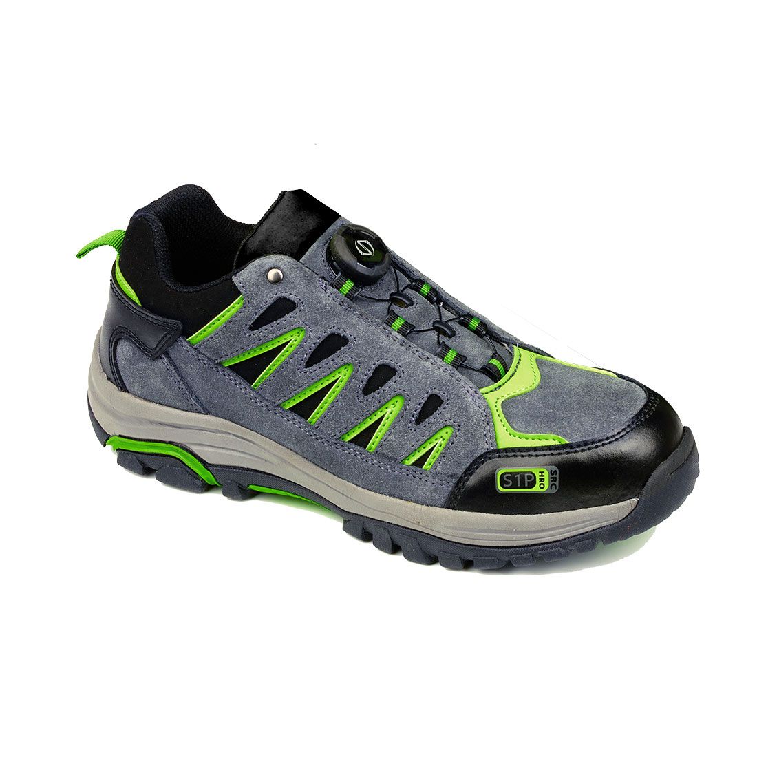 Steelite Wire Lace Safety Trainer S1P HRO, 42, , Grey/Green