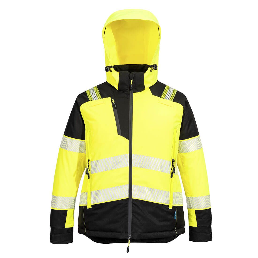  PW3 Hi-Vis Women's Winter Jacket, L, R, Yellow/Black