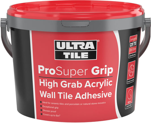 INSTARMAC UTF PRO SUPERGRIP TILE ADHESIVE RED TUB 15kg/10L UTF PROSUPERGRI