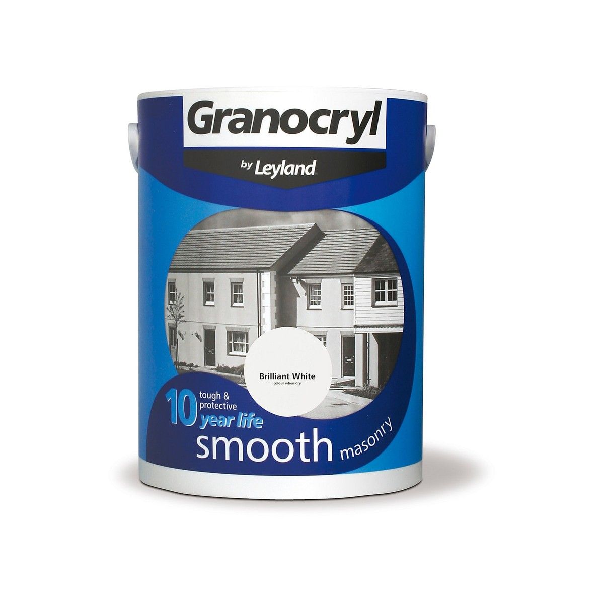 JOHNSTONES GRANOCRYL MASONRY PAINT 5l SMOOTH BRILLIANT WHITE 303140