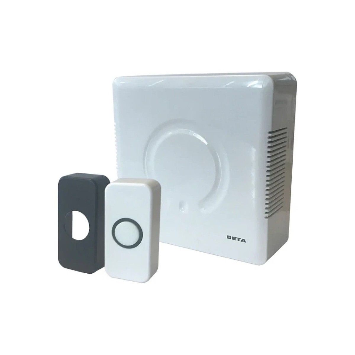 DETA C3504 DOOR BELL CHIME & PUSH KIT WHITE / BLACK