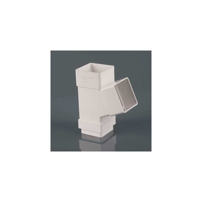 BRETT DOWNPIPE SQUARE BRANCH 112.5deg ARCTIC WHITE BR518A