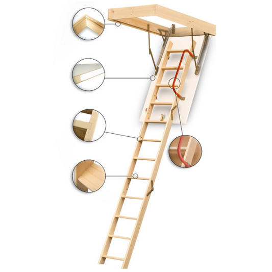 KEYLITE LOFT LADDER 600 x 1200mm DROP 2.8m KYL05