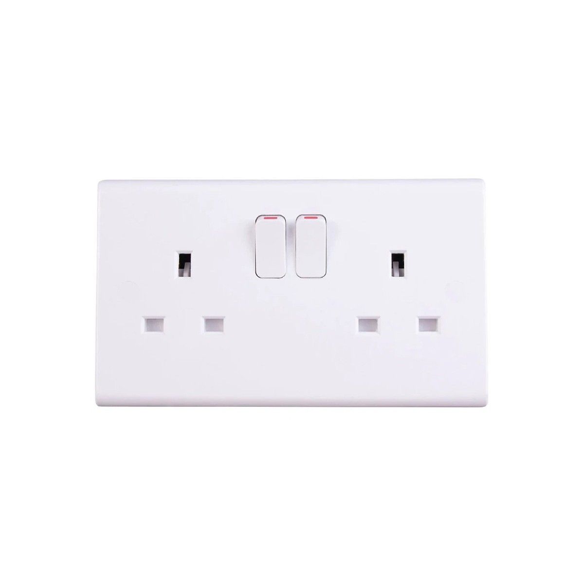 DETA S1209SDP 2-POLE 2-GANG SLIMLINE SWITCHED SOCKET 13a