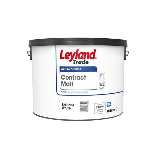 LEYLAND CONTRACT MATT EMULSION 10l **BREAKS** WHITE 264565